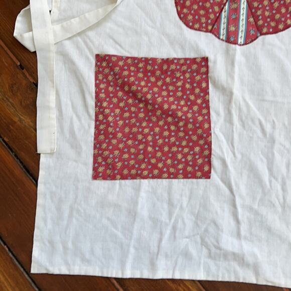 Vintage handmade quilt appliqué kitchen cooking craft apron - Picture 3 of 3